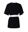 Mm6 Maison Margiela Tape-embellished T-shirt In Black