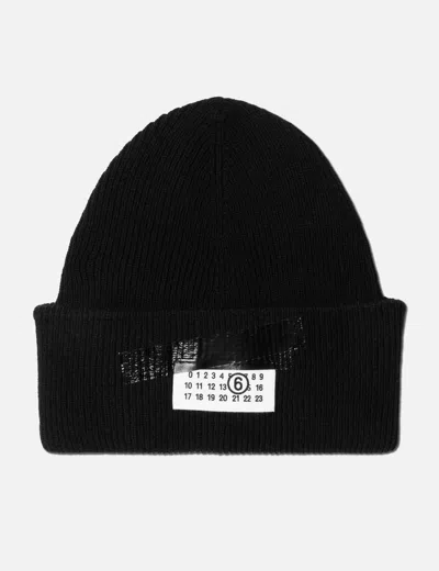Mm6 Maison Margiela Taped Label Wool Beanie