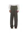 Mm6 Maison Margiela Brown Taped Logo Lounge Pants In Black