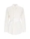 Mm6 Maison Margiela Mm6 By Maison Margiela Tailored Cotton Poplin Shirt In White