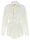 Mm6 Maison Margiela Mm6 By Maison Margiela Tailored Cotton Poplin Shirt In White
