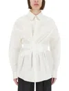 Mm6 Maison Margiela Mm6 By Maison Margiela Tailored Cotton Poplin Shirt In White