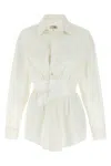 Mm6 Maison Margiela Mm6 By Maison Margiela Tailored Cotton Poplin Shirt In White