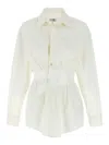 Mm6 Maison Margiela Mm6 By Maison Margiela Tailored Cotton Poplin Shirt In White
