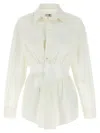 Mm6 Maison Margiela Mm6 By Maison Margiela Tailored Cotton Poplin Shirt In White