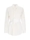 Mm6 Maison Margiela Mm6 By Maison Margiela Tailored Cotton Poplin Shirt In White