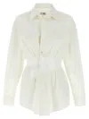 Mm6 Maison Margiela Mm6 By Maison Margiela Tailored Cotton Poplin Shirt In White