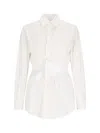 Mm6 Maison Margiela Mm6 By Maison Margiela Tailored Cotton Poplin Shirt In White