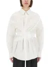 Mm6 Maison Margiela Mm6 By Maison Margiela Tailored Cotton Poplin Shirt In White