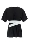 Mm6 Maison Margiela Tape-embellished T-shirt In Black