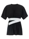 Mm6 Maison Margiela Tape-embellished T-shirt In White/black