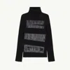 Mm6 Maison Margiela Taped Wool Turtleneck Dress In Black