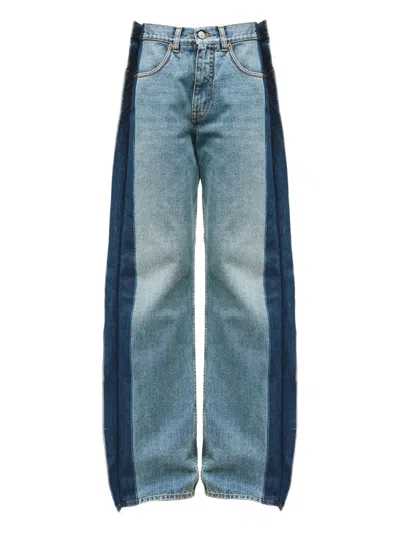 Mm6 Maison Margiela Tapered Denim Cotton Jeans In Blue