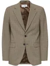 Mm6 Maison Margiela Tartan-pattern Blazer In 褐色