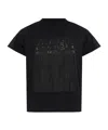 Mm6 Maison Margiela Fringe-detailed Crewneck T-shirt In Black