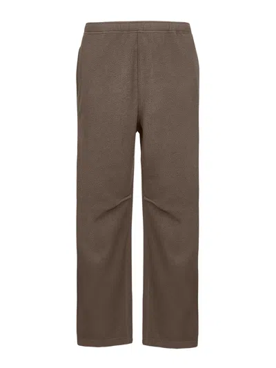 Mm6 Maison Margiela Taupe Fleece Sweatpants In Brown