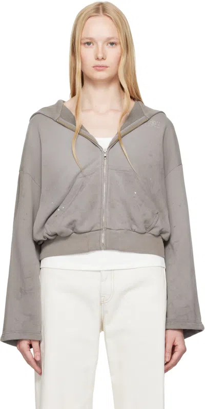Mm6 Maison Margiela Taupe Light Sweat Hoodie In Gray