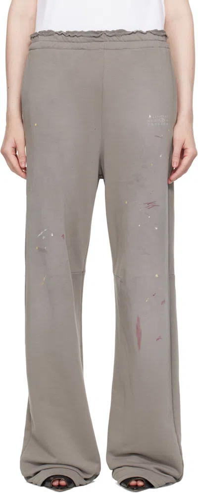 Mm6 Maison Margiela Taupe Light Sweat Lounge Pants