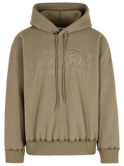 Mm6 Maison Margiela Taupe Polyester Sweatshirt In Green