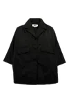 Mm6 Maison Margiela Technical Fabric Coat In Black