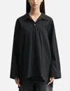 Mm6 Maison Margiela Technical Poplin Shirt Dress In Black
