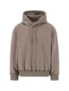 Mm6 Maison Margiela Teddy Fabric Hoodie With Embroidered Mm6 Logo In Brown