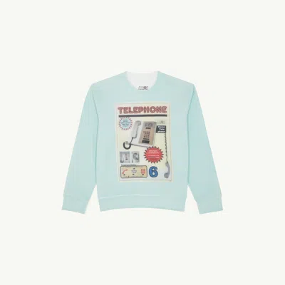 Mm6 Maison Margiela Telephone Advertisement Sweatshirt In Blue
