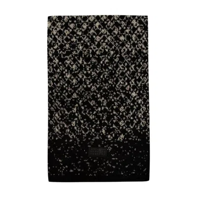 Mm6 Maison Margiela Textured Gradient Wool Scarf In Black