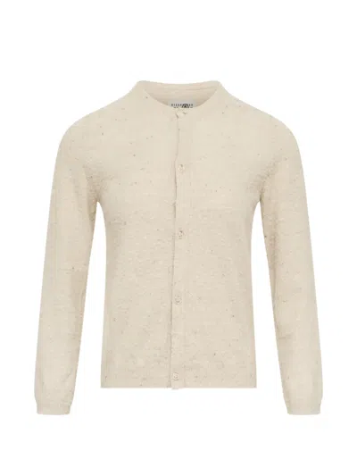 Mm6 Maison Margiela Textured Knit Cardigan In Neutral