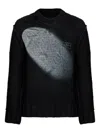 Mm6 Maison Margiela Textured Knit Sweater In Black