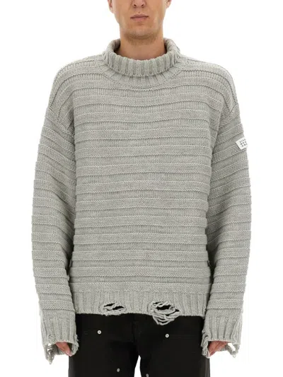 MM6 MAISON MARGIELA TEXTURED KNIT TURTLENECK SWEATER WITH OVERSIZED SILHOUETTE