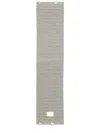Mm6 Maison Margiela Mm6 By Maison Margiela Textured Knit Wool Scarf With Frayed Edges In Gray