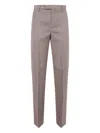 Mm6 Maison Margiela Textured Wool Tailored Trousers In Gray