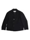 Mm6 Maison Margiela Three-button Notched-lapel Jacket In Black