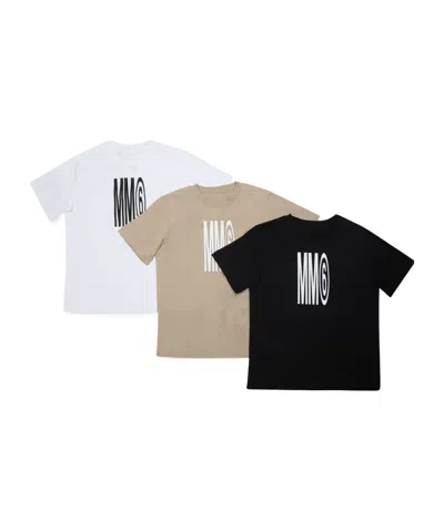 Mm6 Maison Margiela Babies' Logo-print T-shirt In Black
