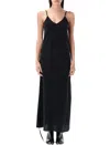 Mm6 Maison Margiela Mm6 By Maison Margiela Three Way Silk Dress With Deep V-neckline In Black