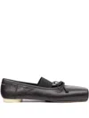Mm6 Maison Margiela Tie-detail Ballet Flats In Black