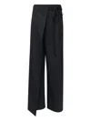 Mm6 Maison Margiela Tie Detail Tailored Trousers In Black
