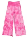 Mm6 Maison Margiela Tie Dye Print Cotton Sweatpants In Pink