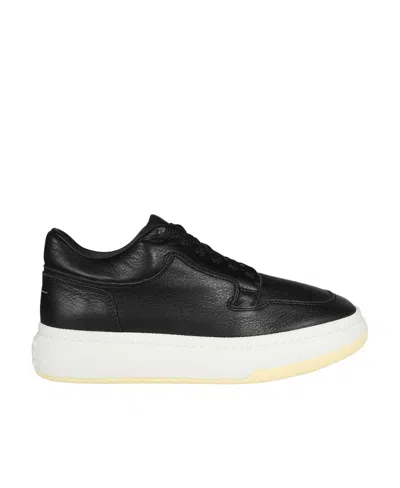 Mm6 Maison Margiela Tie Low-top Sneakers In Black