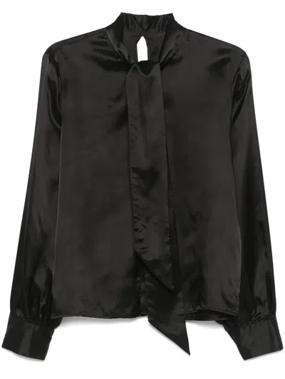 Mm6 Maison Margiela Black Crinkled Shirt In 900 Black