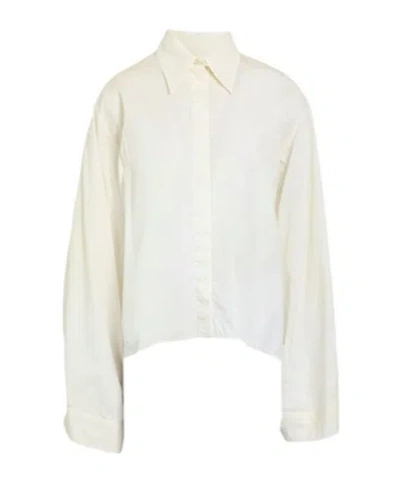 Mm6 Maison Margiela Tie-dye Long-sleeved Shirt In White