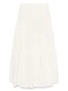 Mm6 Maison Margiela Cotton Maxi Skirt In White In Weiss