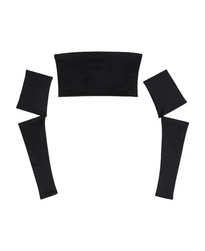 Mm6 Maison Margiela Tight Blouse In Black