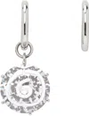 Mm6 Maison Margiela Pendant-embellished Hoop Earrings In Silver
