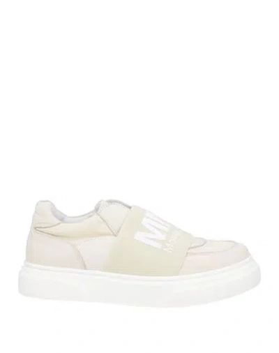 Mm6 Maison Margiela Babies'  Toddler Boy Sneakers Cream Size 9c Leather, Textile Fibers In White
