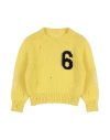 Mm6 Maison Margiela Babies'  Toddler Boy Sweater Light Yellow Size 6 Wool, Nylon, Acrylic