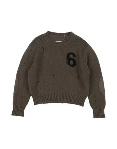 Mm6 Maison Margiela Babies'  Toddler Boy Sweater Military Green Size 6 Wool, Nylon, Acrylic