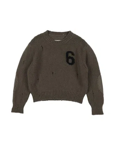 Mm6 Maison Margiela Toddler Boy Sweater Military Green Size 6 Wool, Nylon, Acrylic In Green