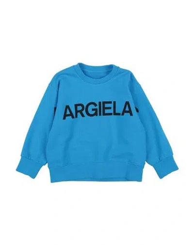 Mm6 Maison Margiela Babies'  Toddler Boy Sweatshirt Azure Size 6 Cotton, Elastane In Blue